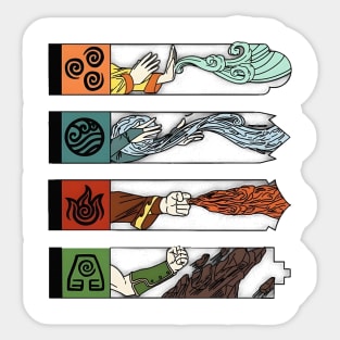 Avatar - The 4 Elements Sticker